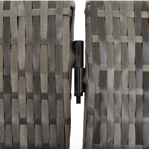 vidaXL Room Divider 4 Panels Grey Poly Rattan