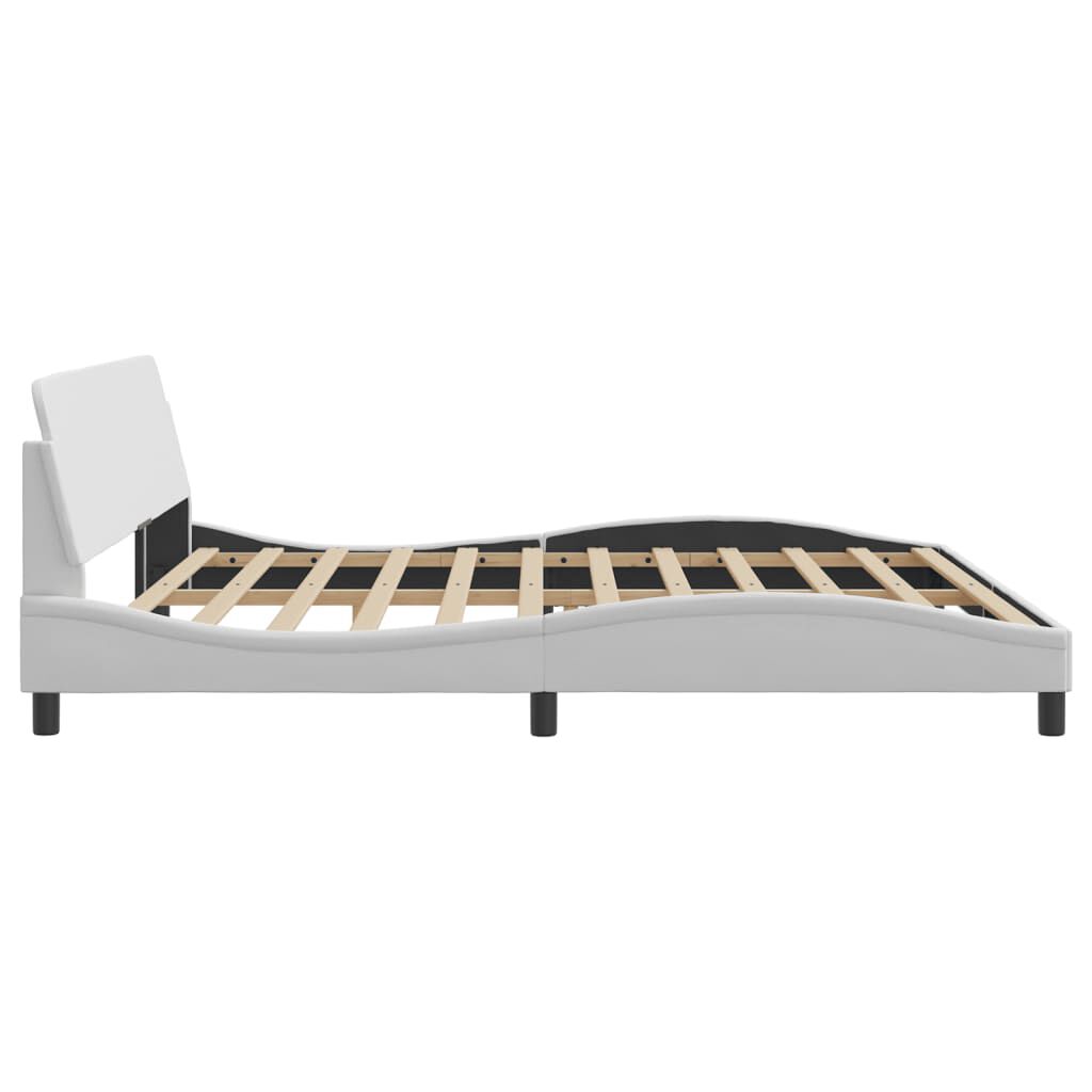 vidaXL Bed Frame "Dover" White 193x203 cm Faux Leather
