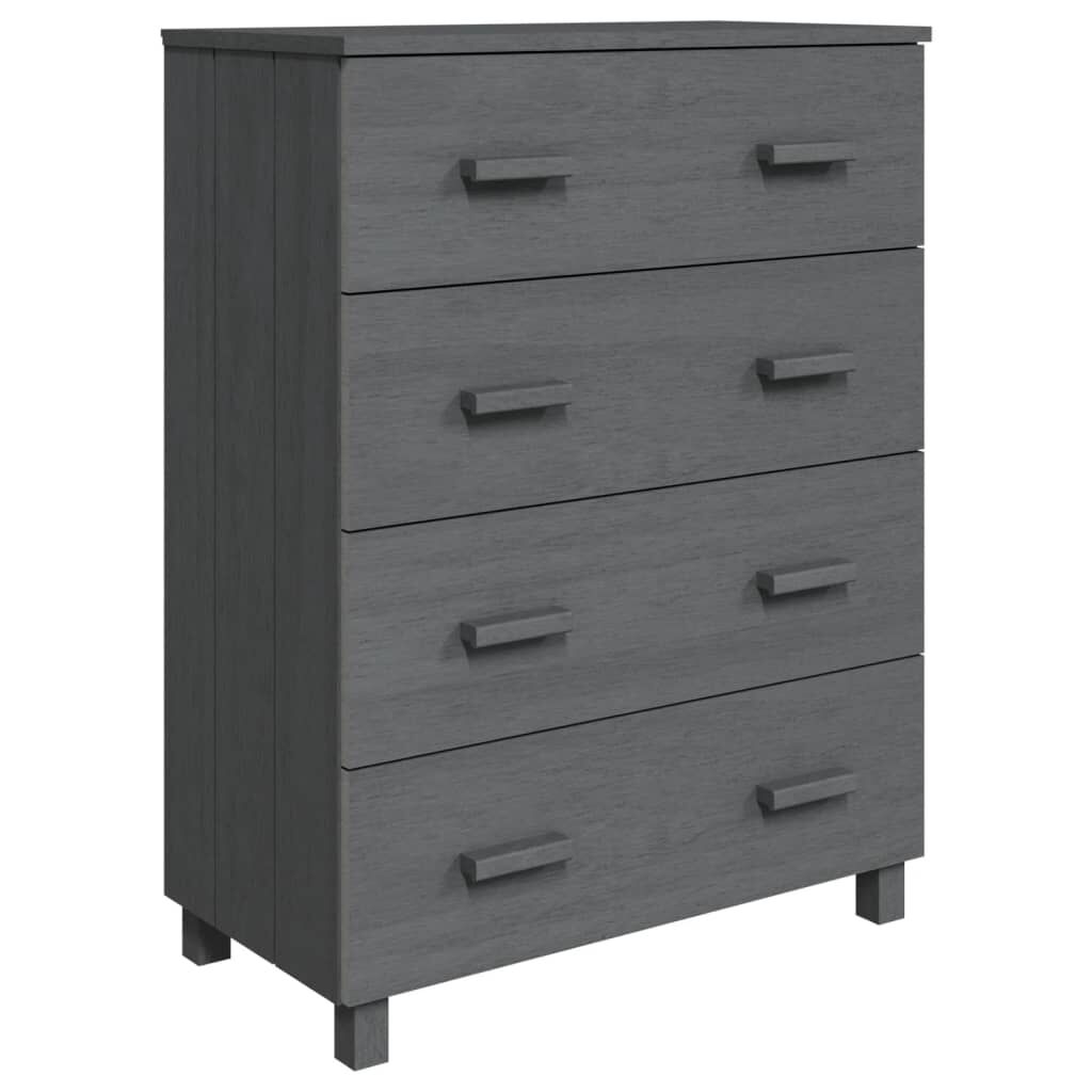 vidaXL Sideboard HAMAR Dark Grey 79x40x103.5 cm Solid Wood Pine