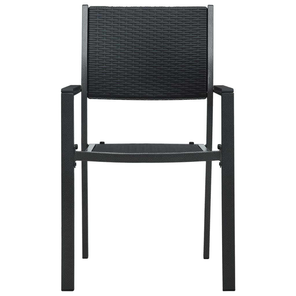 vidaXL 7 Piece Garden Dining Set Black