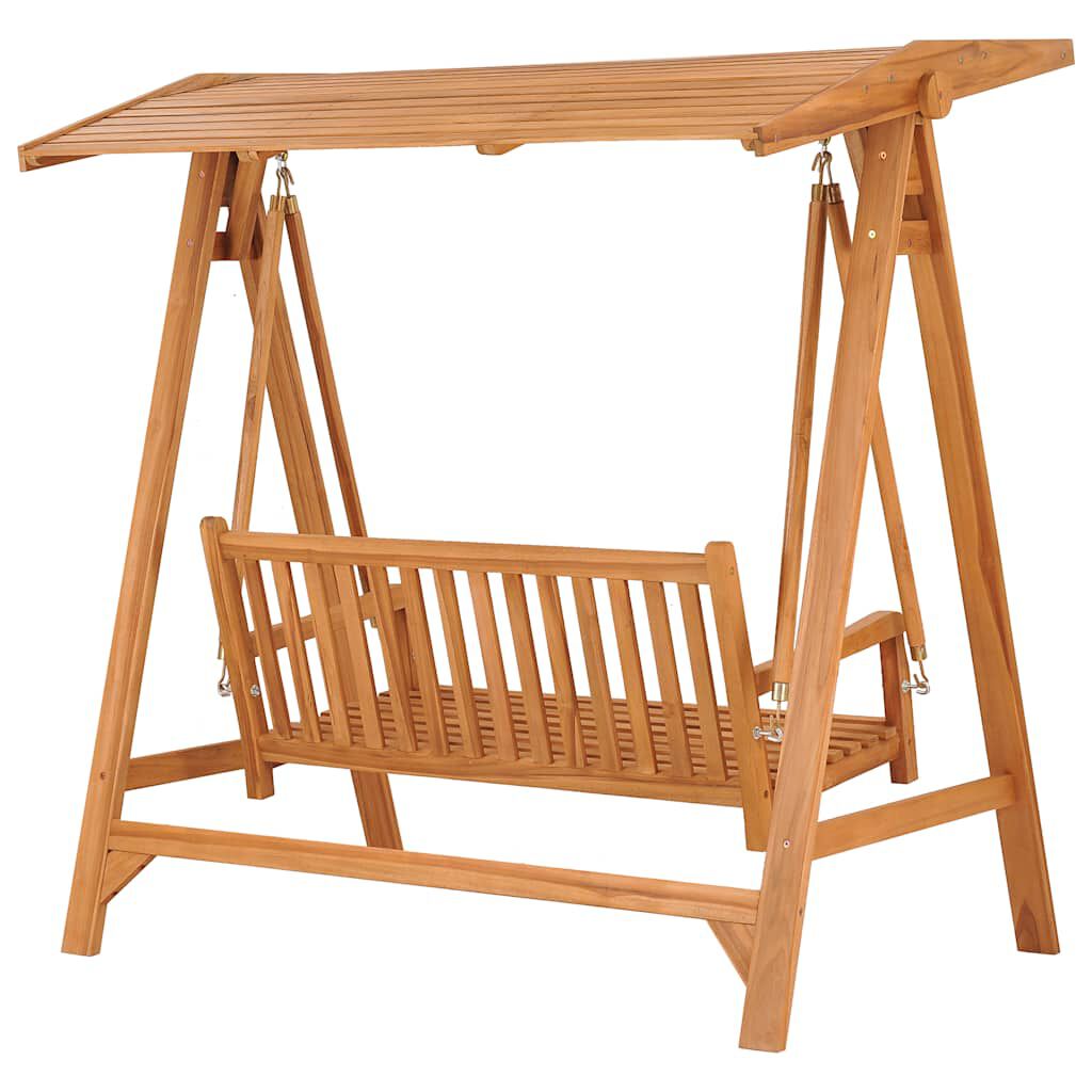 vidaXL Swing Bench 174 cm Solid Teak Wood