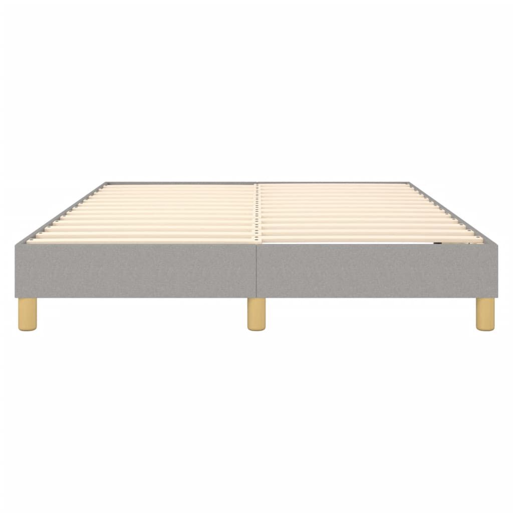 vidaXL Bed Frame without Mattress Light Grey Full Fabric (US Only)