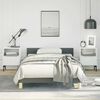 vidaXL Bed Frame without Mattress Dark Grey Twin XL Fabric
