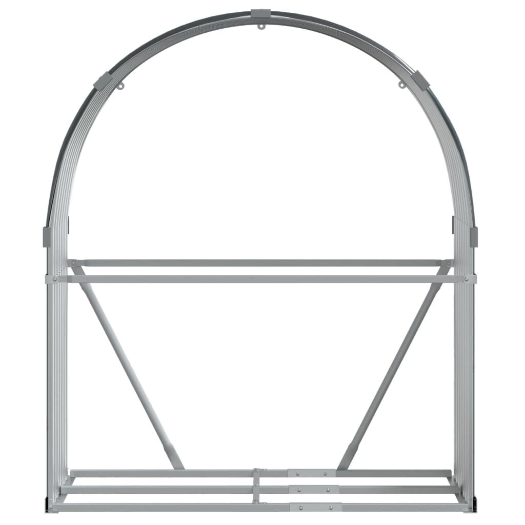 vidaXL Log Holder Anthracite 120x45x140 cm Galvanised Steel
