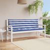 vidaXL Garden Bench Cushions 2 pcs Blue&White Stripe 150x50x7 cm Fabric