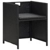 vidaXL Garden Chairs 4 pcs Poly Rattan Black