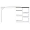 vidaXL Bar Table with Moveable Shelf White 138x39x110 cm