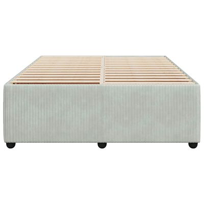 vidaXL Bed Frame without Mattress Light Grey Full Velvet
