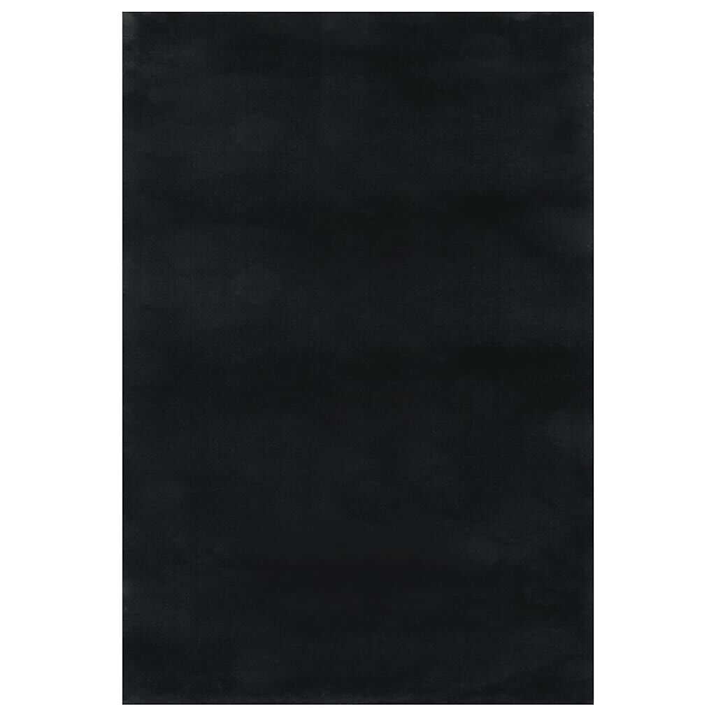 vidaXL Washable Rug Soft Shaggy Black 160x230 cm Anti Slip