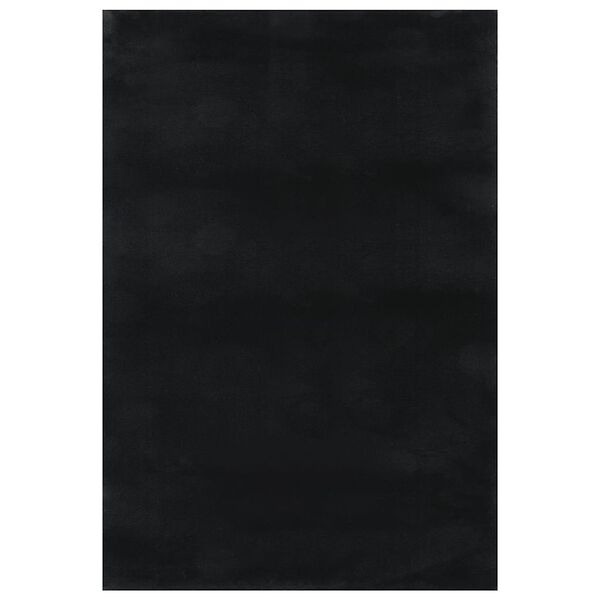 vidaXL Washable Rug Soft Shaggy Black 160x230 cm Anti Slip