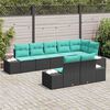 vidaXL Garden Sofa Set 8 pcs Black and turquoise 319 x 154 x 85 cm