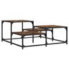 vidaXL Coffee Table Smoked Oak 87.5x87.5x40 cm Engineered Wood