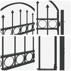 vidaXL Fence Gate Grey 100 x 125 cm Powder-coated steel