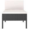 vidaXL Garden Chairs 3 pcs with Cushions Poly Rattan Black