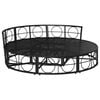 vidaXL Outdoor Lounge Bed without Canopy Black Poly Rattan
