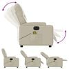 vidaXL Electric Massage Recliner Chair Cream Faux Leather