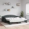 vidaXL Daybed with Trundle without Mattress Light Grey 100x190 cm