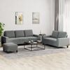 vidaXL 3 Piece Sofa Set Dark Grey Fabric