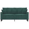 vidaXL 2-Seater Sofa Dark Green 140 cm Velvet