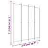 vidaXL 4-Panel Room Divider Black 200x220 cm Fabric