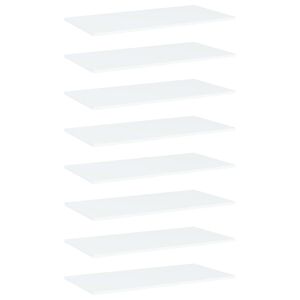 vidaXL Bookshelf Boards 8 pcs White 80x50x1.5 cm Engineered Wood
