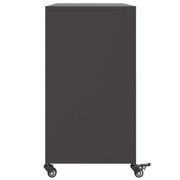 vidaXL Sideboard Black 100.5x39x72 cm Steel