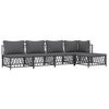 vidaXL 5 Piece Garden Lounge Set with Cushions Anthracite Steel