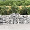 vidaXL Arched Gabion Baskets 10 pcs 200x50x80/100 cm Galvanised Iron