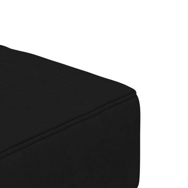 vidaXL 2-Seater Sofa Bed with Two Pillows Black Velvet