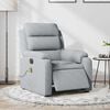 vidaXL Electric Massage Recliner Chair Light Grey Fabric