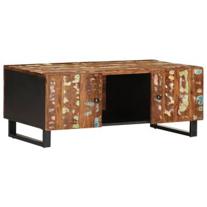 vidaXL Coffee Table 100x54x40 cm Solid Wood Reclaimed&Engineered Wood