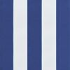 vidaXL Sun Lounger Cushion Blue&White Stripe Oxford Fabric