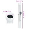 vidaXL In-Ground Parasol Base for 40-50 mm Pole Silver Aluminum