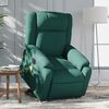 vidaXL Electric Stand up Massage Recliner Chair Dark Green Fabric