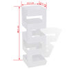 White Square Umbrella Stand Storage Holder Walking Stick Steel 48.5 cm