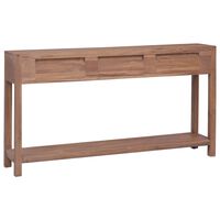 vidaXL Console Table 145x30x80 cm Solid Teak Wood