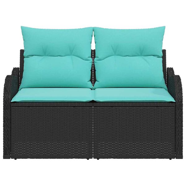 vidaXL Garden Sofa with Cushion 121 x 62 x 69 cm Poly Rattan