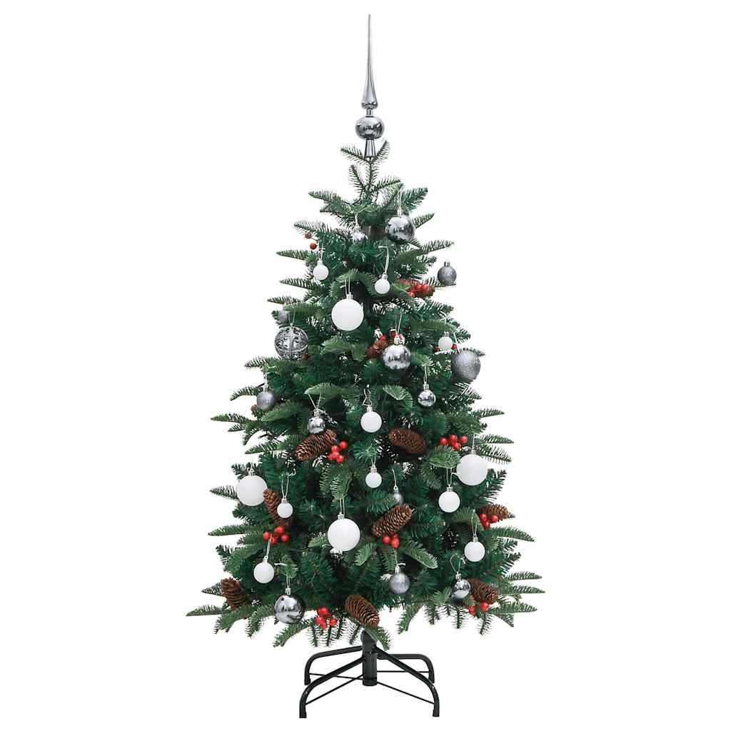 vidaXL Artificial Hinged Christmas Tree 150 LEDs & Ball Set 150 cm