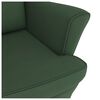 vidaXL Rocking Chair with Solid Wood Rubber Legs Dark Green Velvet