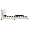 vidaXL Bed Frame without Mattress "Hvar" White 152x203 cm Queen Faux Leather