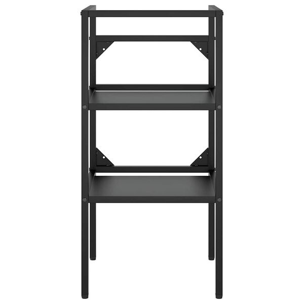 vidaXL Bathroom Washbasin Frame Black 40x38x83 cm Iron