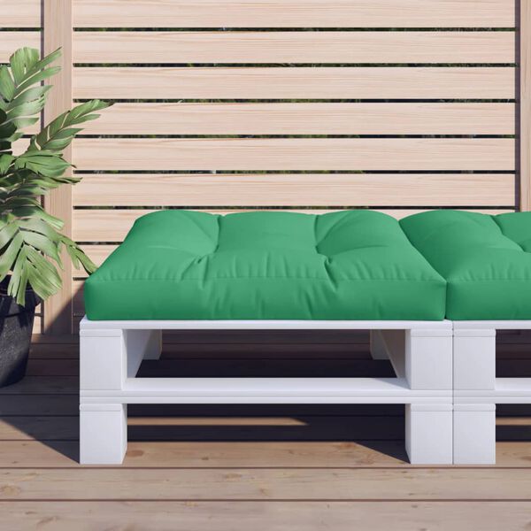 vidaXL Pallet Cushion Green 80x80x12 cm Fabric