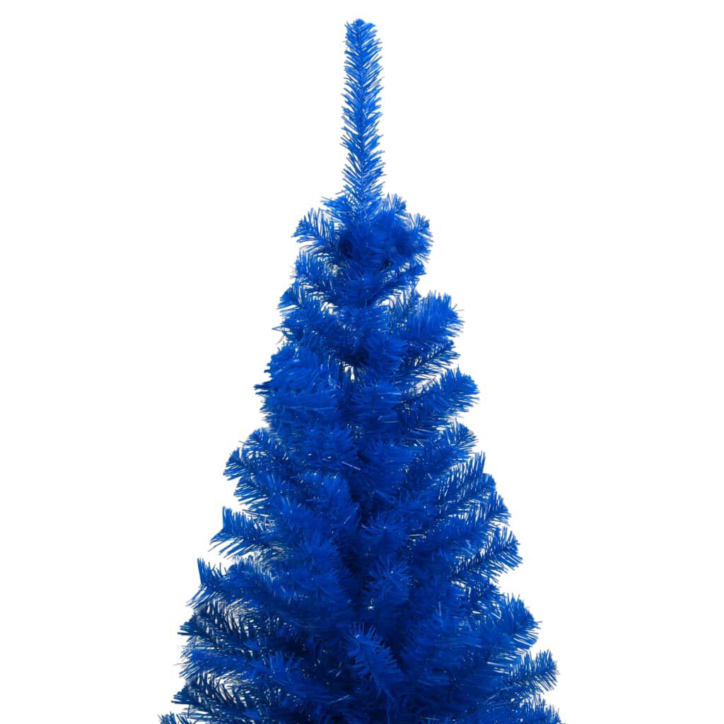 vidaXL Artificial Pre-lit Christmas Tree with Stand Blue 210 cm PVC