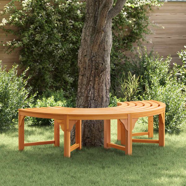 vidaXL Tree Bench Natural 160 x 80 x 45cm Solid Eucalyptus Wood