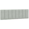 vidaXL Bed Frame with LED without Mattress "Hanko" Light Grey 152x203 cm Velvet