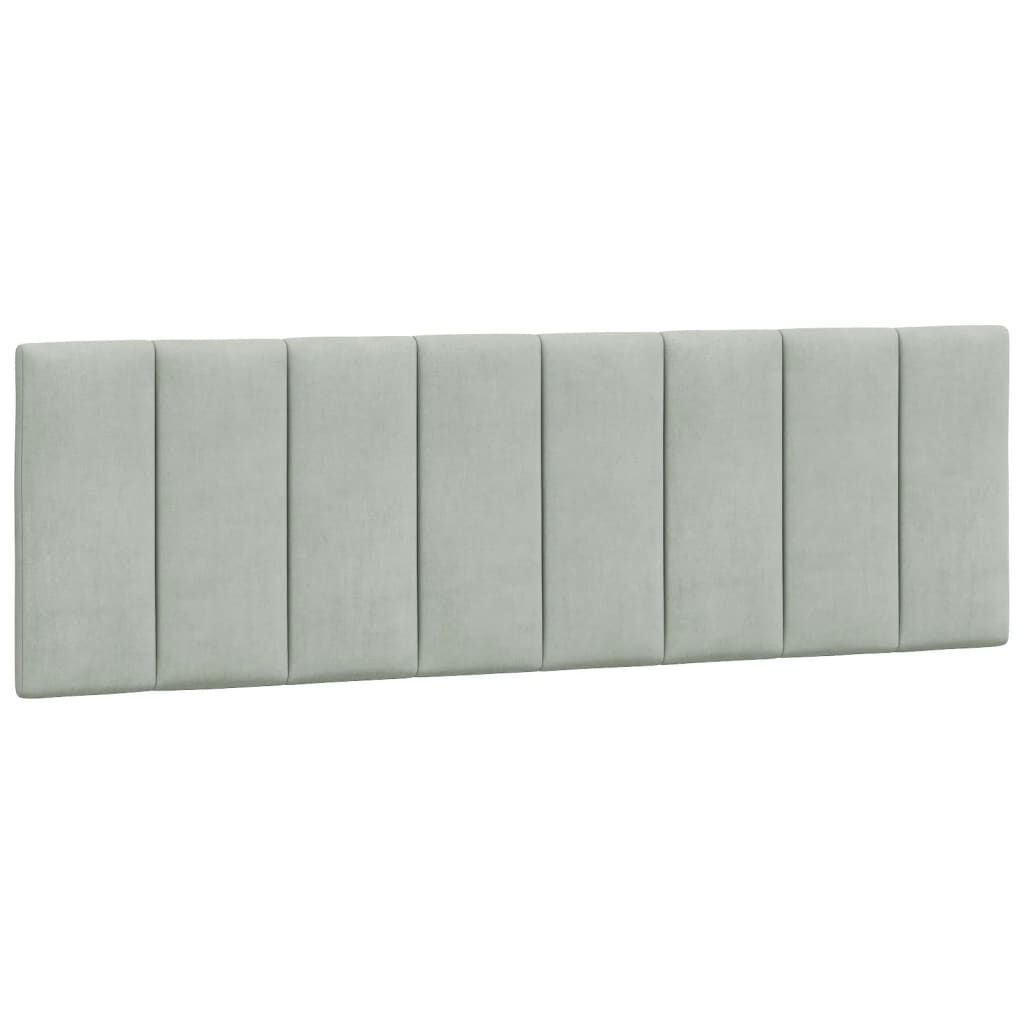 vidaXL Bed Frame with LED without Mattress Light Grey 152x203 cm Velvet