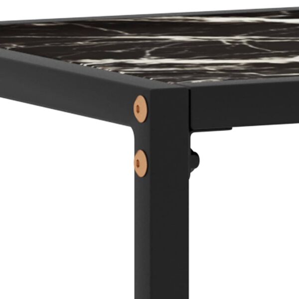 vidaXL Console Table Black 120x35x75 cm Tempered Glass