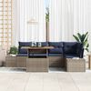 vidaXL Garden Sofa Set with Cushion Manual 6 pcs Grey and Navy