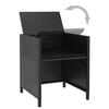vidaXL 9 Piece Outdoor Dining Set Poly Rattan and Acacia Wood Black