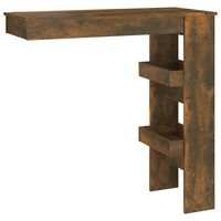 vidaXL Wall Bar Table Smoked Oak 102x45x103.5 cm Engineered Wood